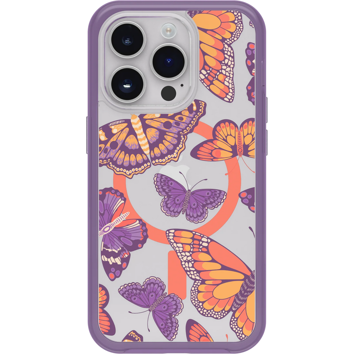 iPhone 14 Pro Symmetry Series Clear Case for MagSafe Fluttering Flora